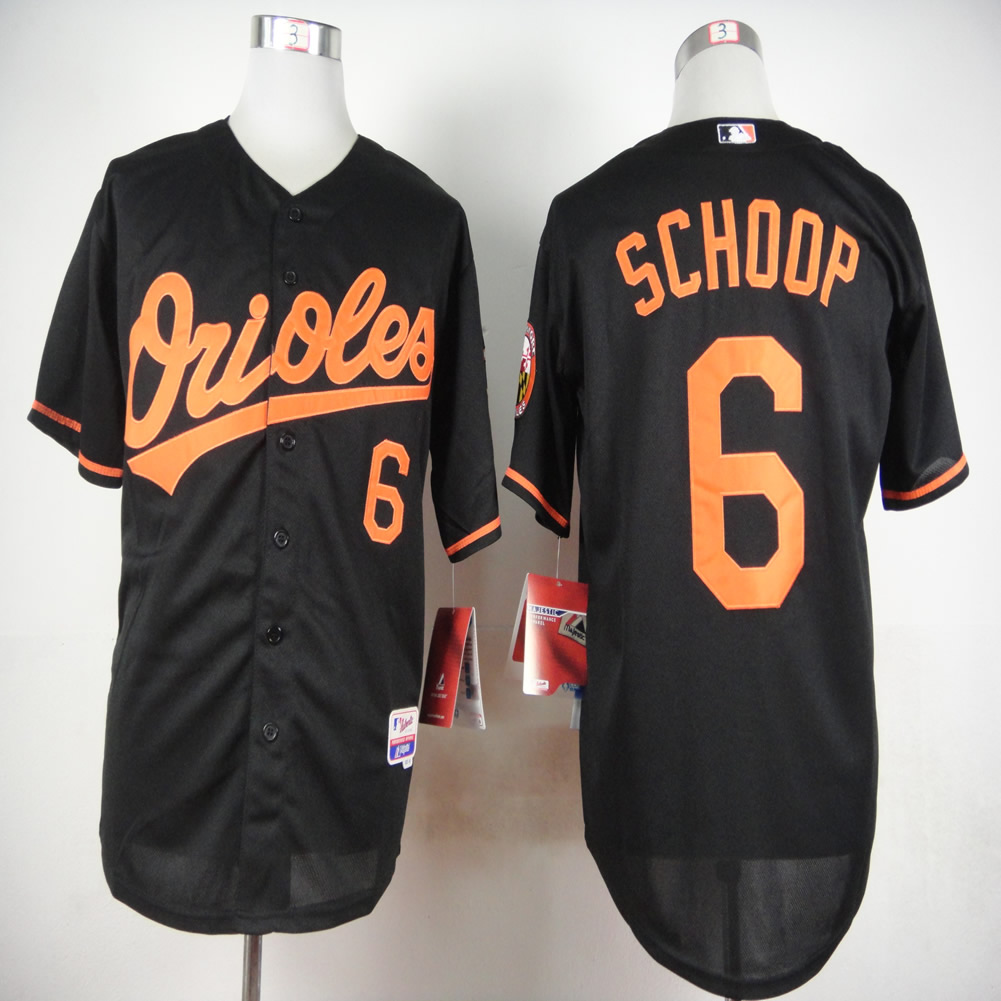 Men Baltimore Orioles #6 Schoop Black MLB Jerseys